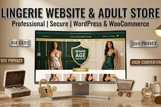 build lingerie website, adult toys store, or dating site on wordpress