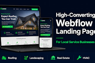design a high converting webflow landing page for local service businesses