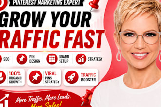 do pinterest marketing, SEO, pin design, board setup and pin strategy