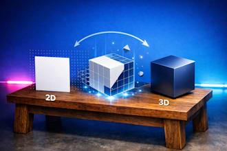 making your image 3d can include text and characters