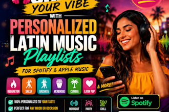 craft your vibe with personalized latin music playlists for spotify,apple music