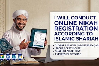 conduct online nikah registration according to islamic shariah