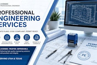 review, seal, and stamp engineering plans for permit approval