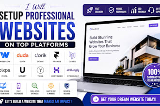 setup webflow duda dorik framer carrd pixpa ucraft tilda hostinger strikingly