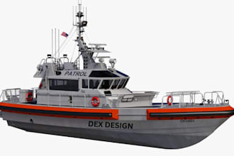 3d ship design boat model yacht animation marine warship spaceship naval vessel