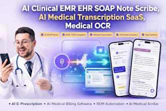 ai clinical emr ehr soap note scribe, ai medical transcription saas, medical ocr
