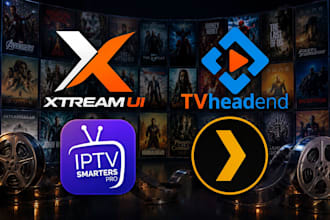 setup iptv server, xtream UI, tvheadend, iptv smarters, and streaming platform