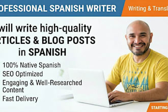 write high quality articles and blog posts in spanish