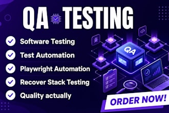 do manual testing automation QA testing playwright cypress bug report test scrip