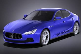 do 3d car design electric vehicle sport race printable rc car vehicle animation