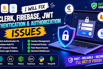 fix clerk, firebase, jwt authentication and authorization issues