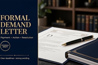write a formal demand letter to a company for payment or action