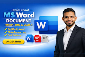 microsoft word document formatting, editing, design and correction