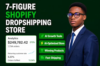 design 7 figure shopify dropshipping store