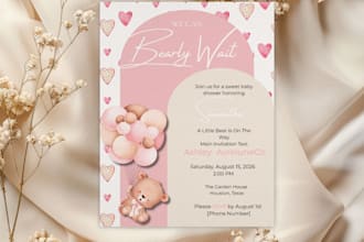 design creative invitation for baby shower