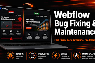 fix bugs and maintain your webflow website quickly and professionally