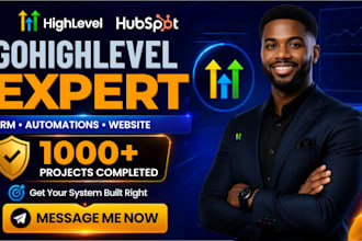 setup hubspot CRM, ghl sales pipeline, ghl workflow gohighlevel websites expert