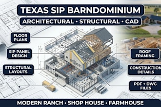 design texas sip engineer shop barndominium construction drawings for compliance