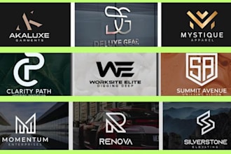 help with creating a modern minimalist business logo design with brand identity