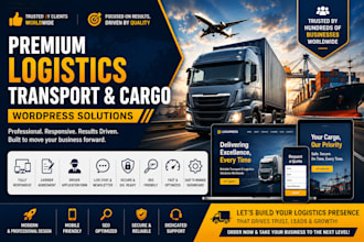 develop a premium logistics, transport, freight website