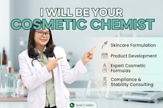 develop professional skincare formulations and cosmetic formulas