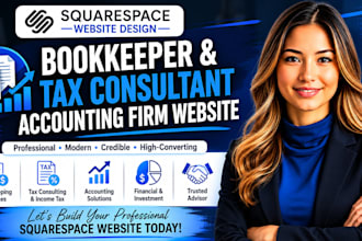 build squarespace bookkeeper website tax consultant accounting firm website