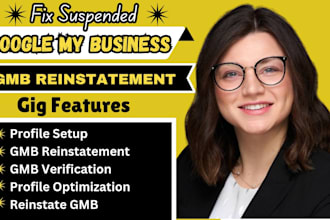 setup google my business, fix suspended gmb, reinstate gmb profile