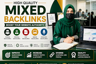 build high DR high traffic mixed SEO backlinks manually