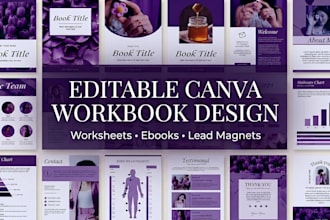 design canva ebook,ebook mockup,lead magnet or workbook canva template brochure