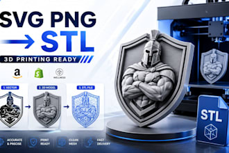 convert svg png logo to stl 3mf file for 3d printing