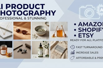 create ai product images for amazon, shopify and etsy