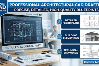 redraw architectural plan from sketchs, pdf, image in autocad and cad conversion