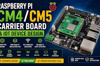 design pcb for raspberry pi cm4 cm5, carrier boards, iot device