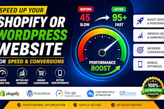 do speed optimization for shopify and wordpress to boost conversions