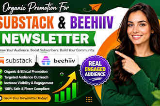 organic substack promotion, substack page beehiiv newsletter, boost subscribers