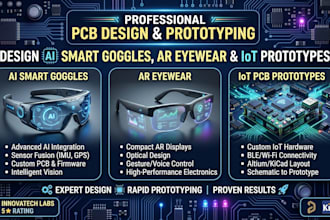 design ai smart goggles, ar eyewear, and iot pcb prototypes