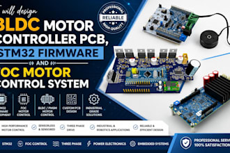 design motor controller pcb stm32 firmware and foc motor control system