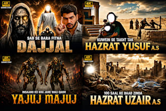 design cinematic islamic youtube thumbnails