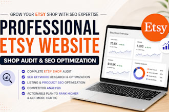 do professional etsy website shop audit seo optimization increase traffic