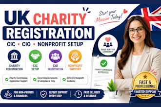 uk charity registration with charity commission, cic cio 501c3 nonprofit uk ltd
