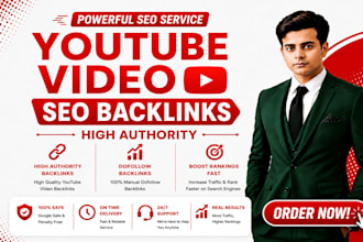 create youtube SEO backlinks to rank your videos higher