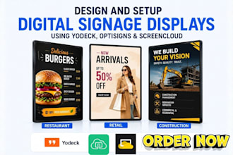 design and setup digital signage displays using yodeck optisigns and screencloud