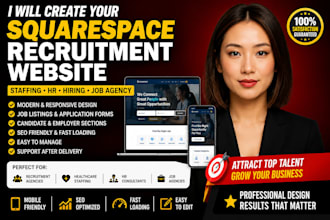 create sqaurespace recruitment HR website staffing website raffle hiring website