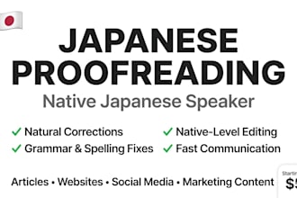 proofread and correct your japanese naturally