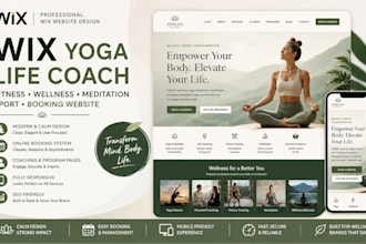 redesign wix yoga life coach fitness wellness meditation sport booking website