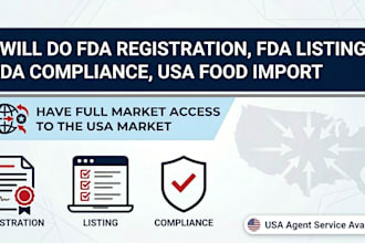 fda registration, fda listing, fda compliance, USA food import