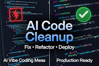 clean up messy ai generated code, refactor, and make it production ready