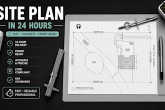 draw a site plan for the permit within 24 hours