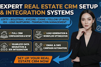 set up real estate crm lofty crm boldtrail kvcore chime follow up boss idx