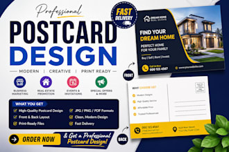 design professional business postcard and marketing mailer design